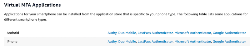 AWS-mfaapplications