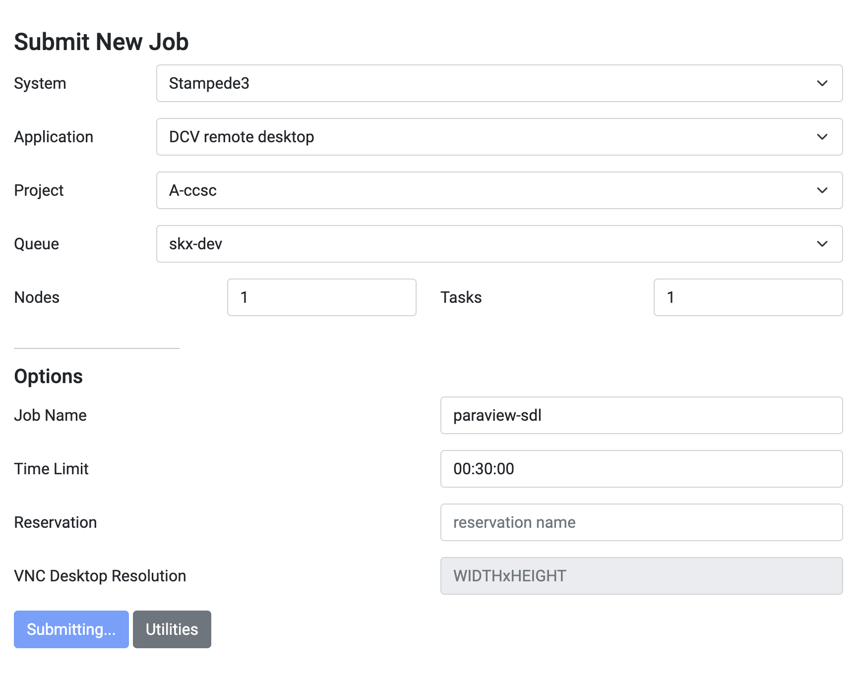 Submit DCV Session Request